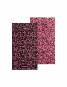 Swell berry eco gym towel Australia – white background, both full sides of towel showing