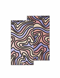 Ocean breeze beach towel – white background, both full sides of towel showing