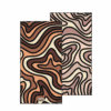 Latte lounge beach towel – white background, both full sides of towel showing