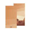 Sahara sunset beach towel – white background, both full sides of towel showing