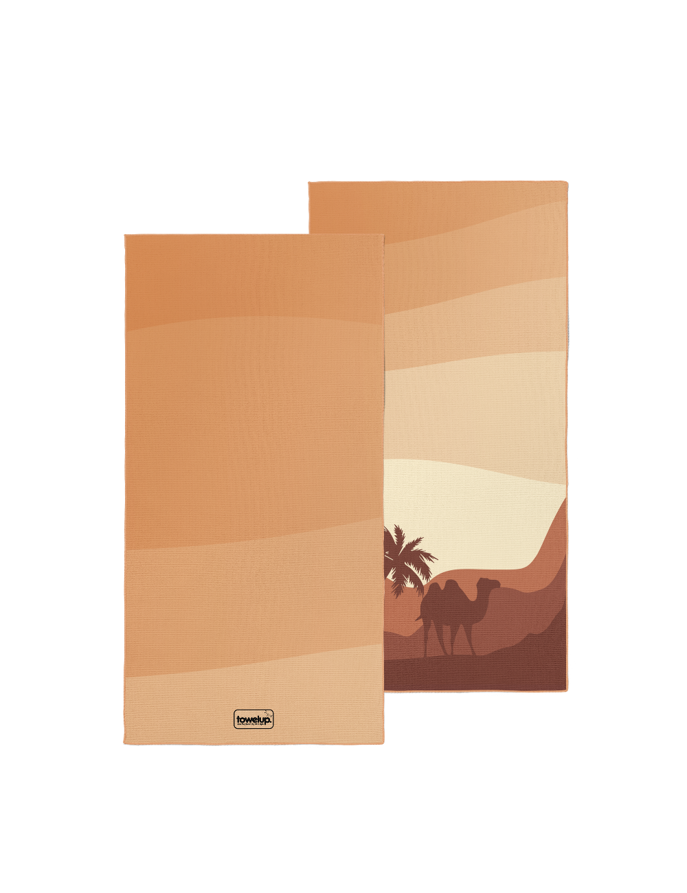 15 Sahara sunset beach towel – white background, both full sides of towel showing
