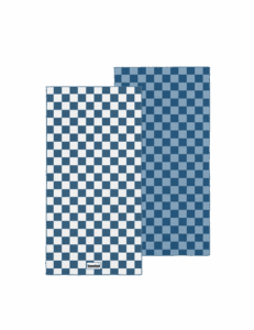 Ocean escape beach towel – white background, both full sides of towel showing