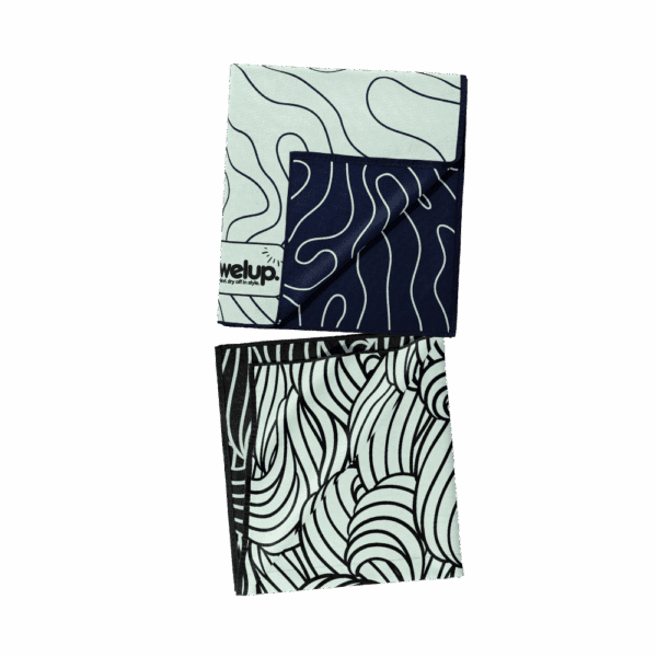 White background, bundle of 2 gym towels