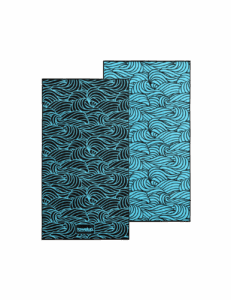 Swell sky eco gym towel Australia – white background, both full sides of towel showing