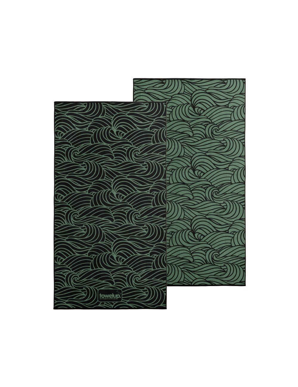 3 Swell earth eco gym towel Australia – white background, both full sides of towel showing