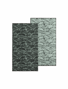 Swell mint eco gym towel Australia – white background, both full sides of towel showing